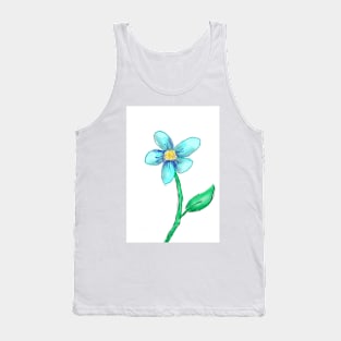 Blue flower Tank Top